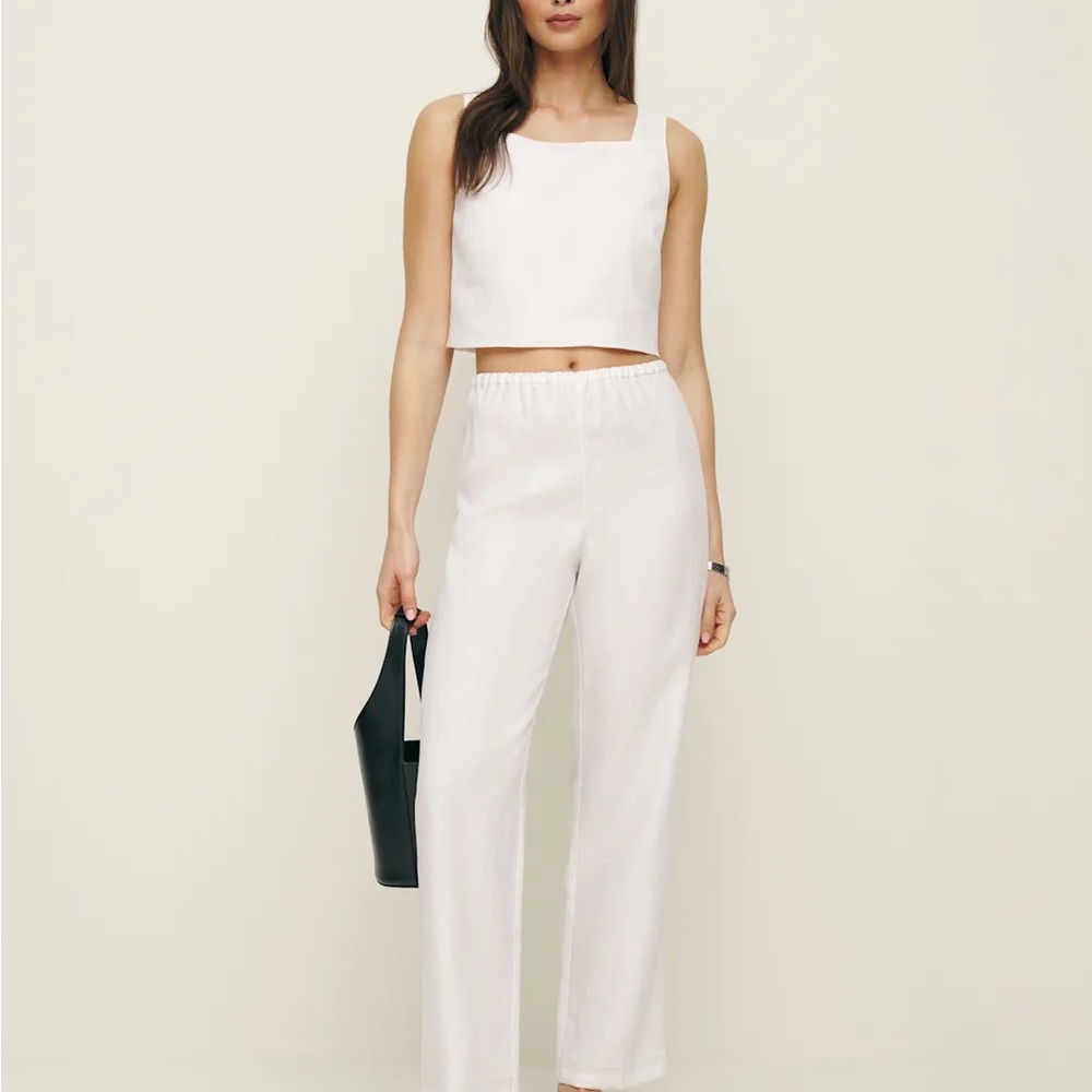 Reformation Remi Cropped Linen Pant